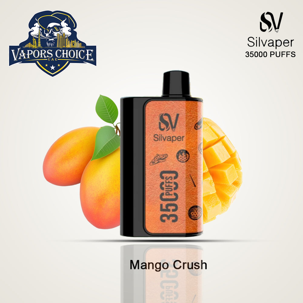 Silvaper 35000 Disposable Vape ,5% Nicotine, Rechargeable , Mesh Coil Mango Crush UAE Al Ain